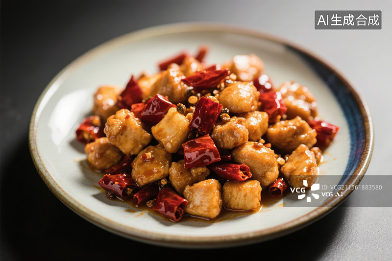【AI数字艺术】中餐美食-宫保鸡丁图片素材