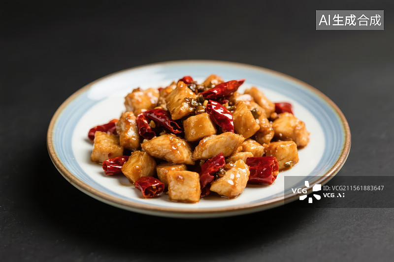 【AI数字艺术】中餐美食-宫保鸡丁图片素材