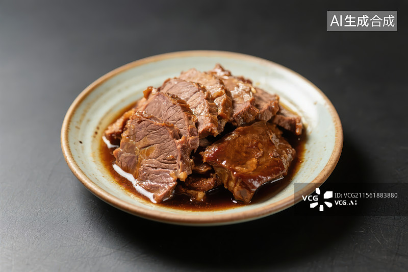 【AI数字艺术】中餐美食-酱牛肉图片素材