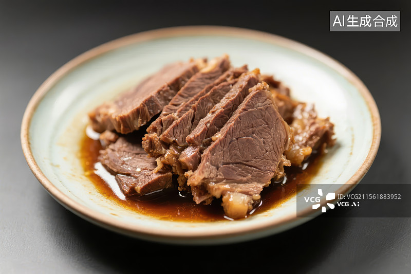 【AI数字艺术】中餐美食-酱牛肉图片素材