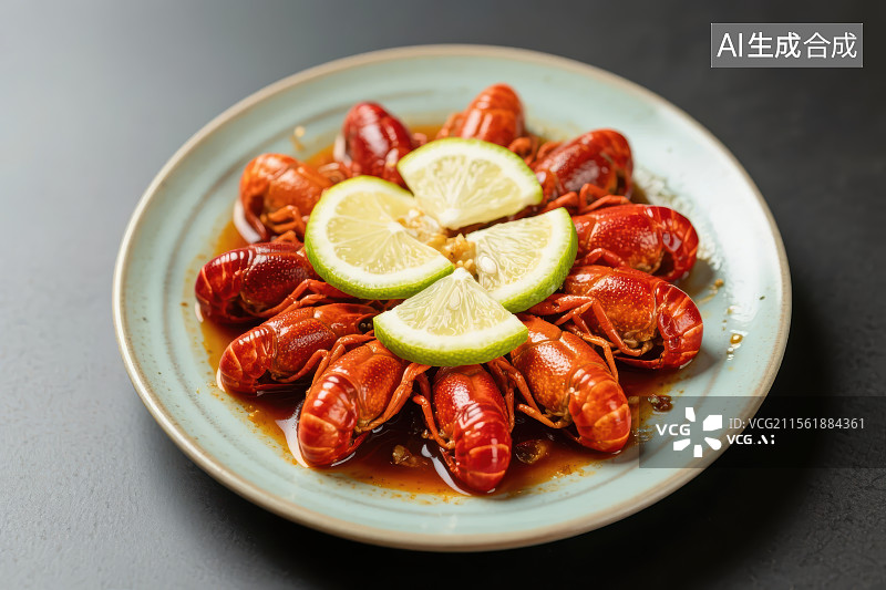 【AI数字艺术】中餐美食-麻辣小龙虾图片素材