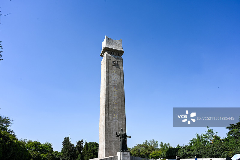 南京雨花台景区，雨花台烈士陵园，雨花台革命烈士纪念碑，雨花台烈士纪念馆图片素材