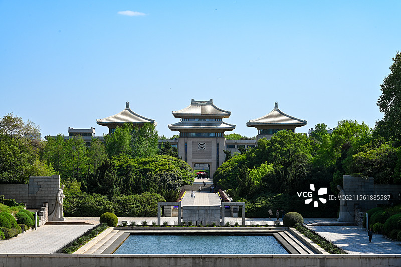 南京雨花台景区，雨花台烈士陵园，雨花台革命烈士纪念碑，雨花台烈士纪念馆图片素材