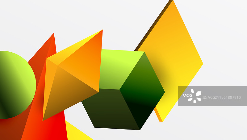 展示等距立方体的抽象设计图片素材