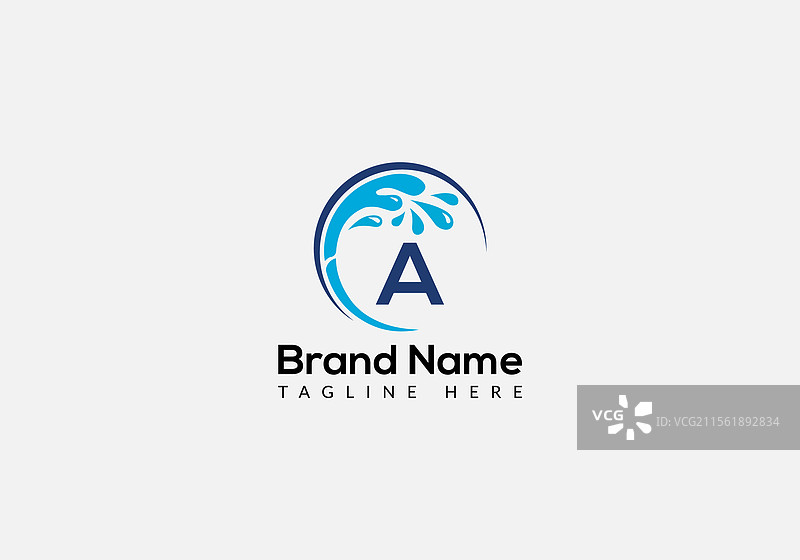 女仆清洁标志与字母A的干净房屋标志图片素材