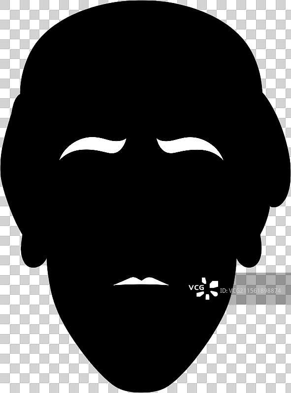 阿拉伯人正面轮廓剪影图片素材