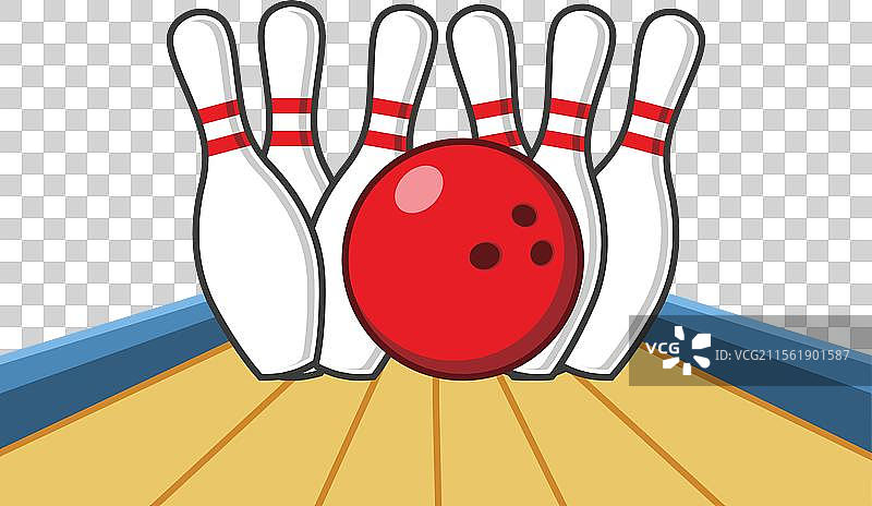 保龄球游戏与球瓶图片素材