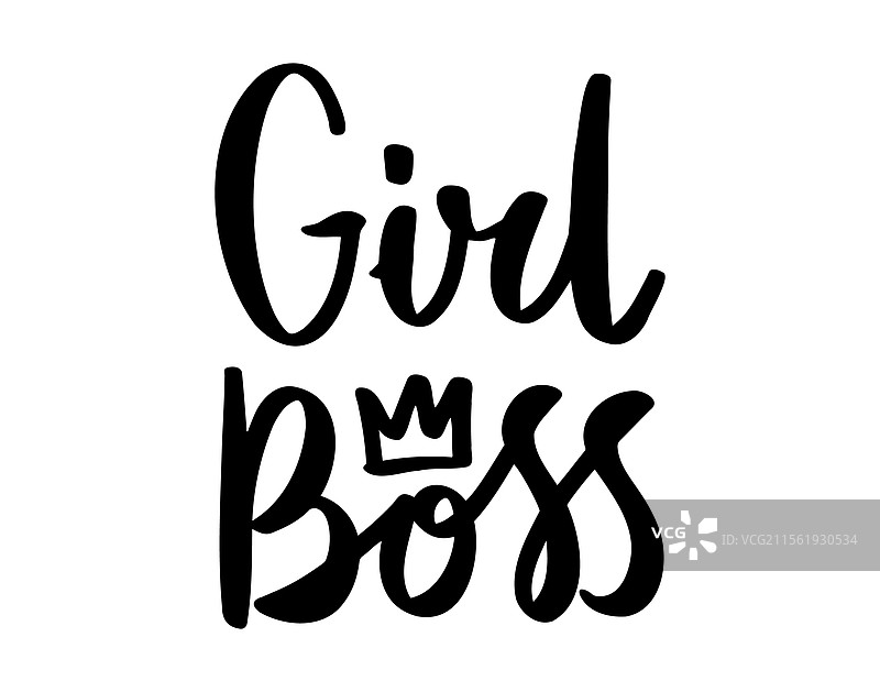 女孩老板手绘涂鸦字母海报图片素材