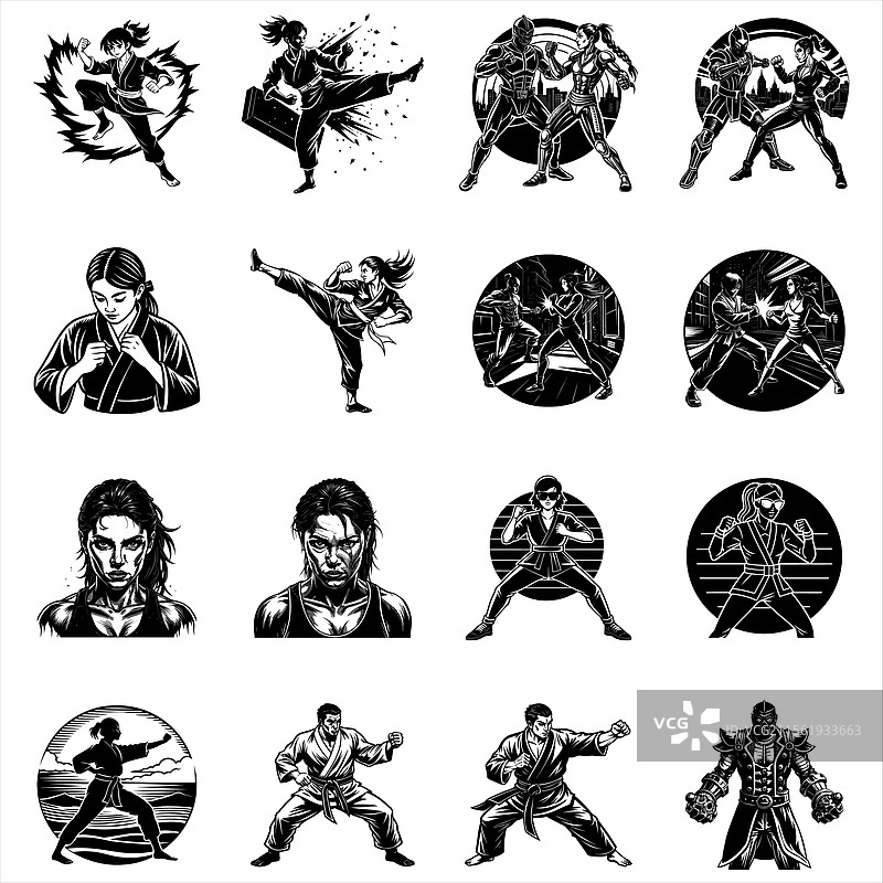 空手道女孩图片素材