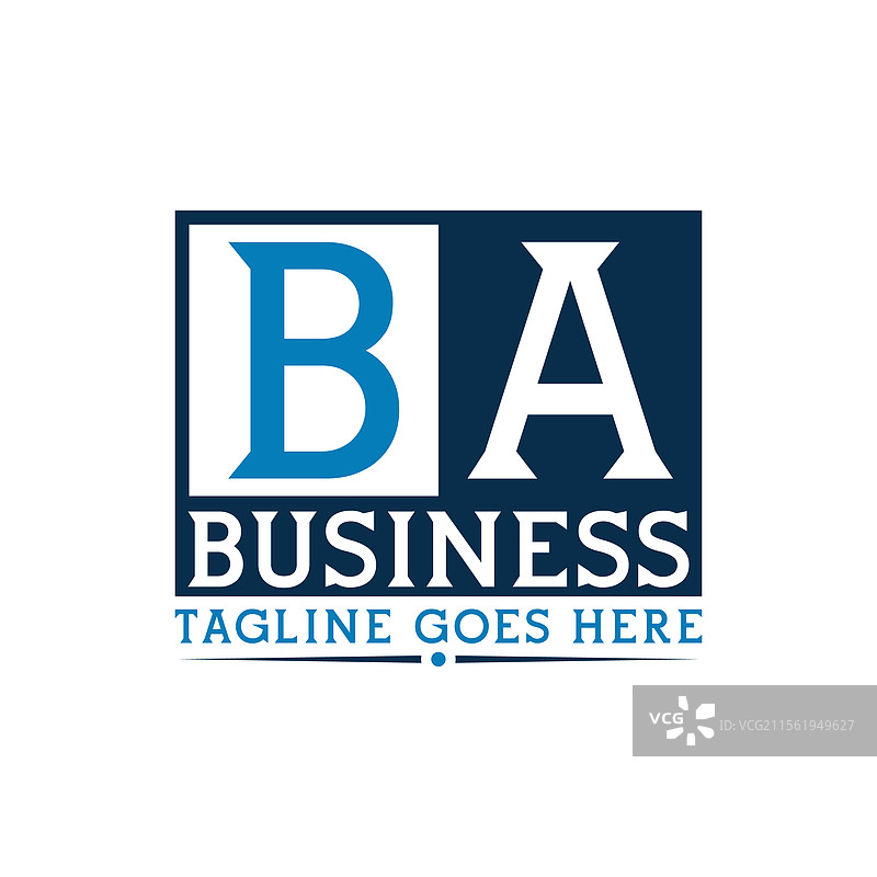 BA字母商业标志设计图片素材