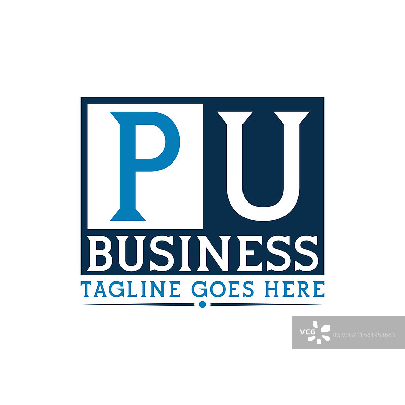 PU字母商标设计图片素材