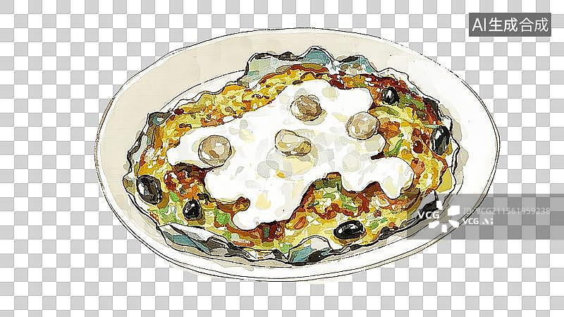 【AI数字艺术】蚵仔煎图片素材