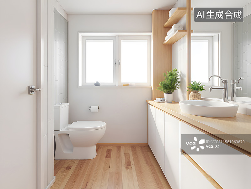 【AI数字艺术】洗手间内部马桶室内设计图片素材