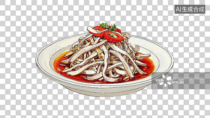 【AI数字艺术】红油肚丝图片素材