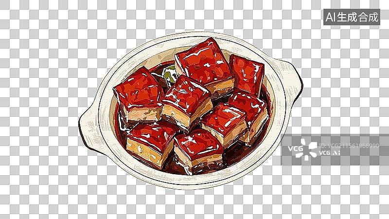 【AI数字艺术】红烧肉图片素材