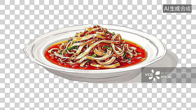 【AI数字艺术】红油肚丝图片素材