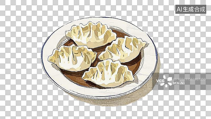 【AI数字艺术】饺子图片素材