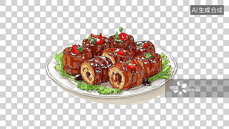 【AI数字艺术】九转大肠图片素材