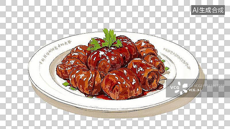 【AI数字艺术】九转大肠图片素材