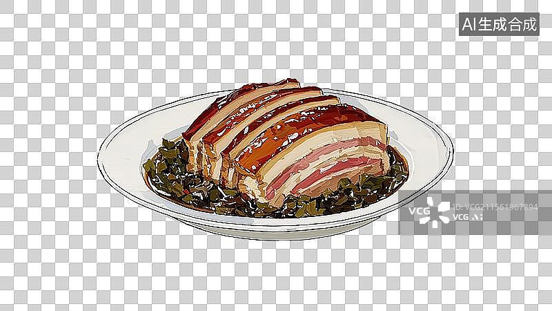 【AI数字艺术】梅菜扣肉图片素材