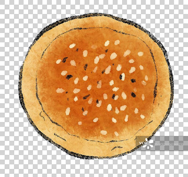 山西太原美食国风插画-太谷饼图片素材