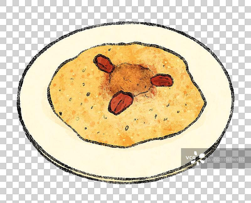 山西太原美食国风插画-蒸黄米图片素材