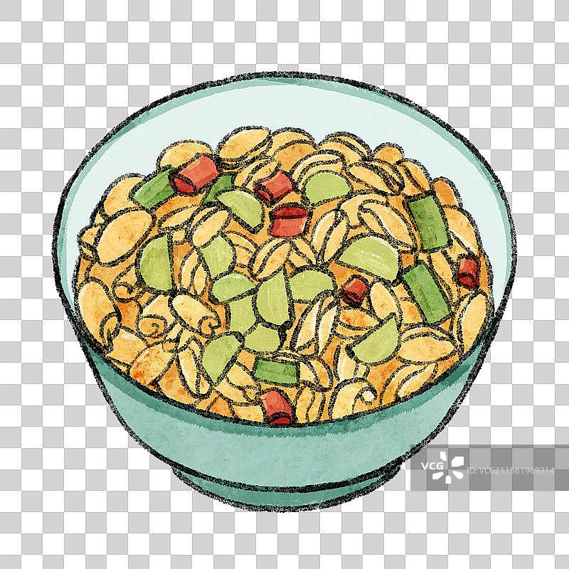 山西太原美食国风插画-猫耳朵图片素材