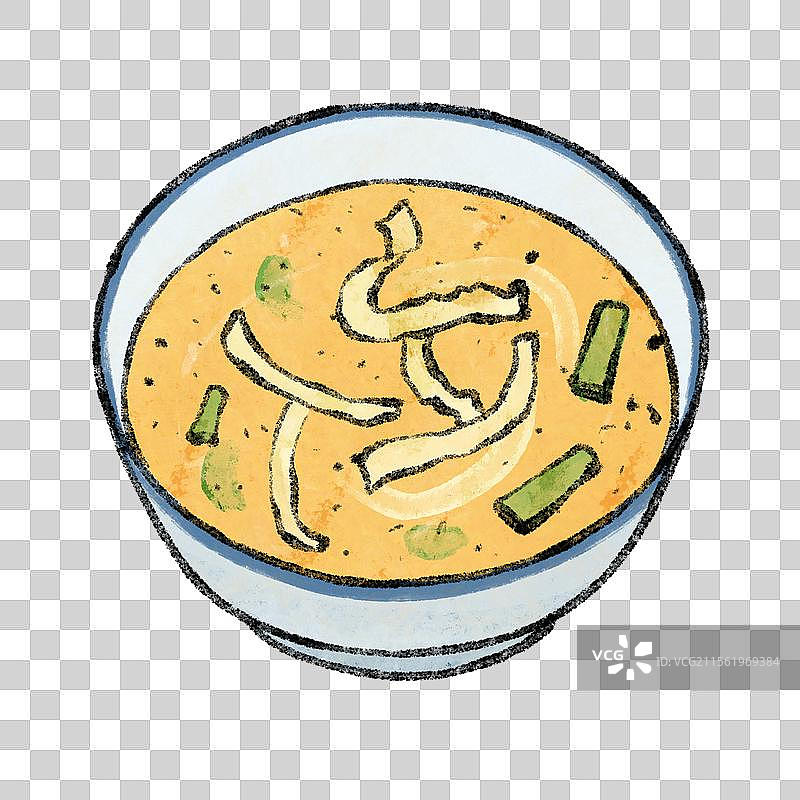 山西太原美食国风插画-和子饭图片素材