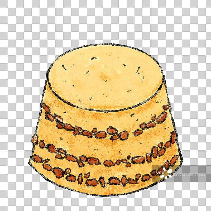 山西长治美食国风插画-武乡枣糕图片素材