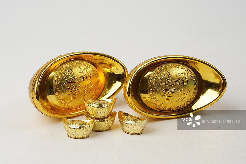 黄金财富金元宝图片素材