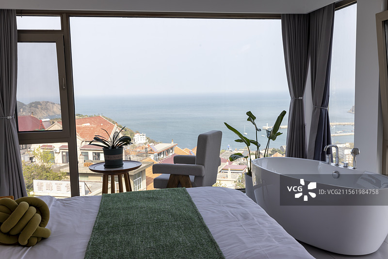 海边高端民宿室内图片素材