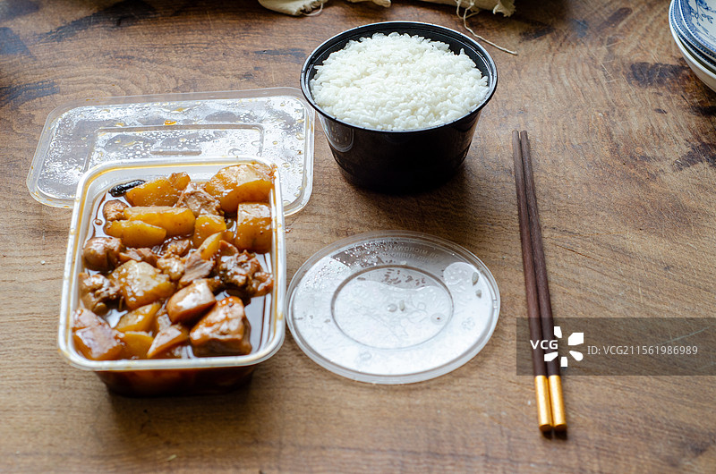 黄焖鸡米饭外卖套餐图片素材