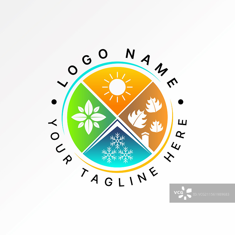 四季：冬季、夏季、春季、秋季的天气图片素材