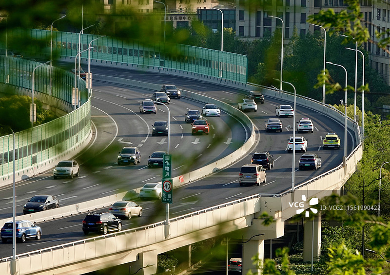 上海内环南北高架卢浦大桥浦东段图片素材