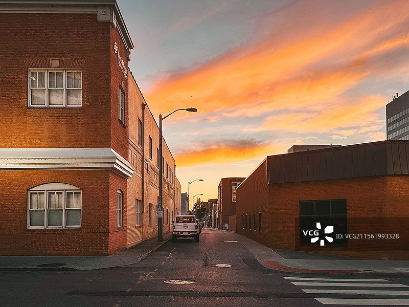 Roanoke｜城市晚霞图片素材