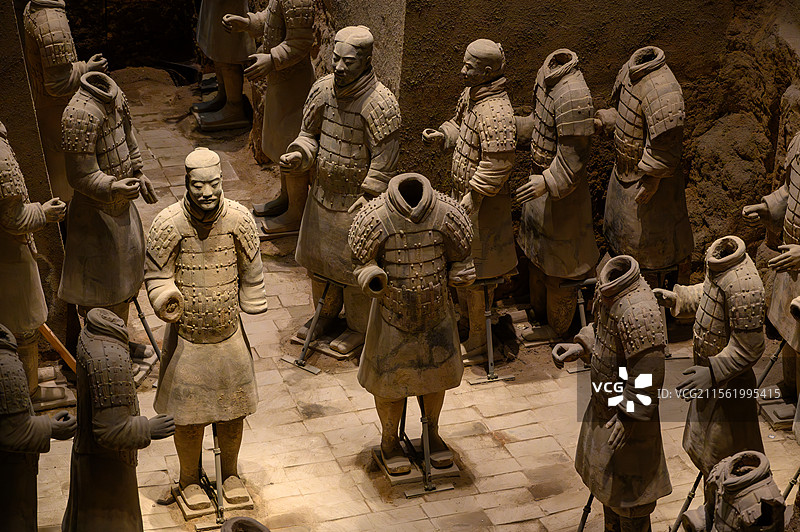 陕西西安秦始皇陵兵马俑三号坑图片素材