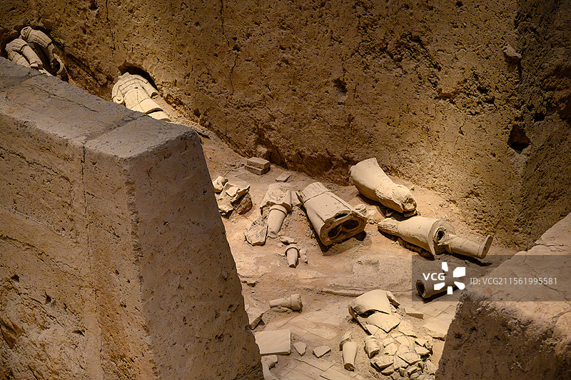 陕西西安秦始皇陵兵马俑三号坑图片素材