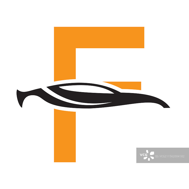汽车标志设计概念，初始字母F图片素材