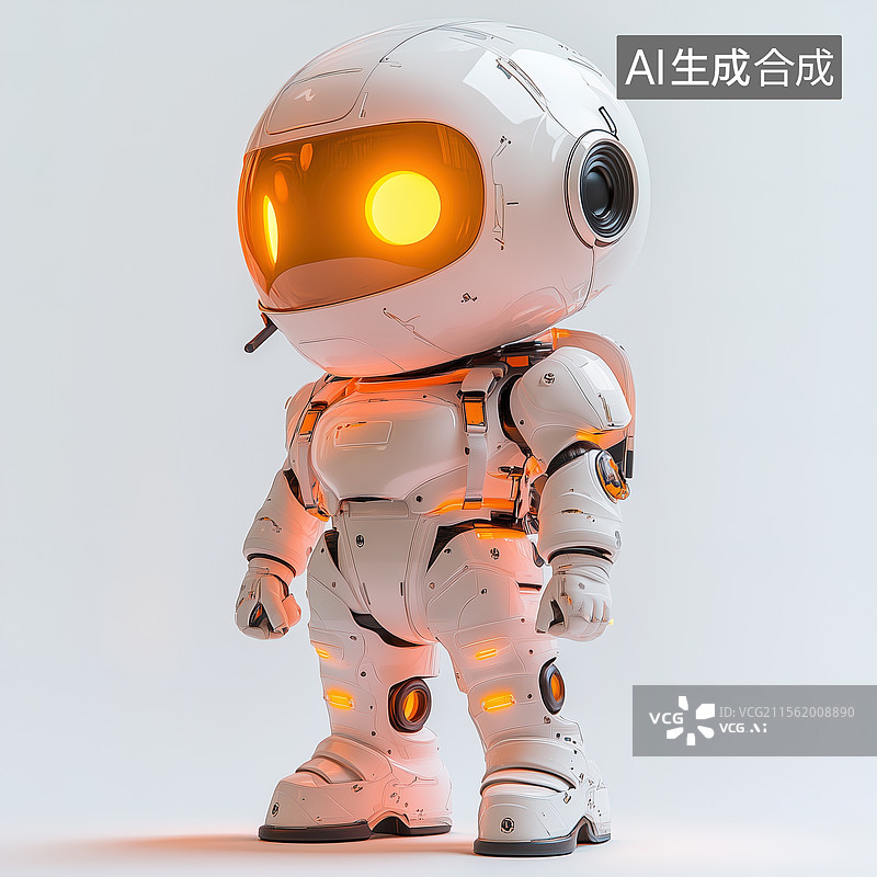 【AI数字艺术】卡通小机器人图片素材