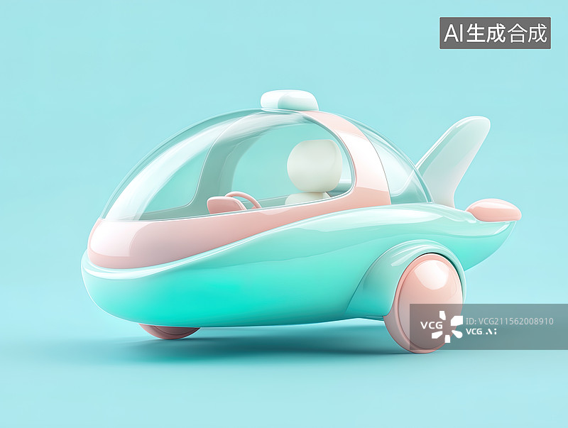 【AI数字艺术】卡通未来车图片素材