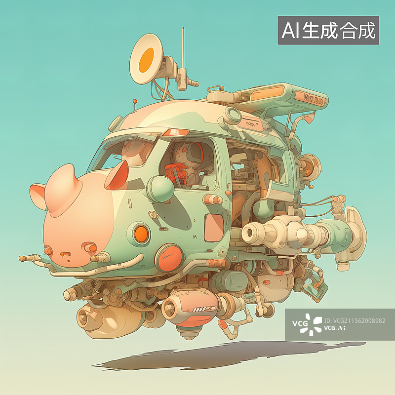 【AI数字艺术】卡通潜艇图片素材