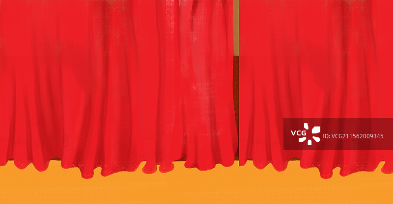 舞台上的红窗帘 活动闭幕图片素材