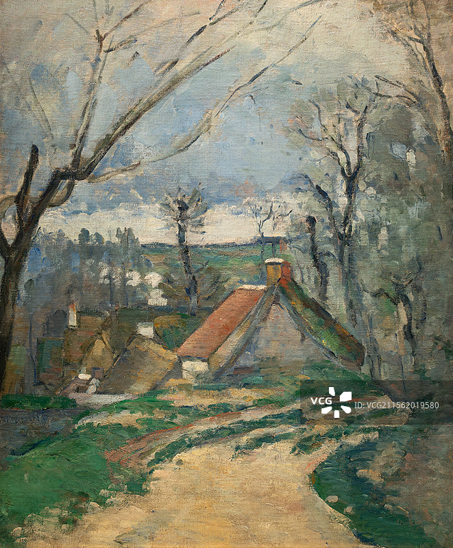 上海博物馆印象派对 瓦兹河畔奥维尔镇的小屋 Cottages at Auvers-sur-Oise图片素材