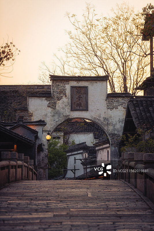 浙江省嘉兴市桐乡市濮院时尚古镇蚬子滩图片素材