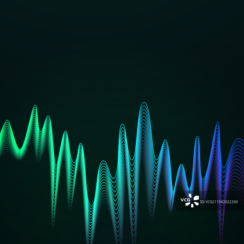 蓝色和绿色霓虹灯的方形背景图片素材
