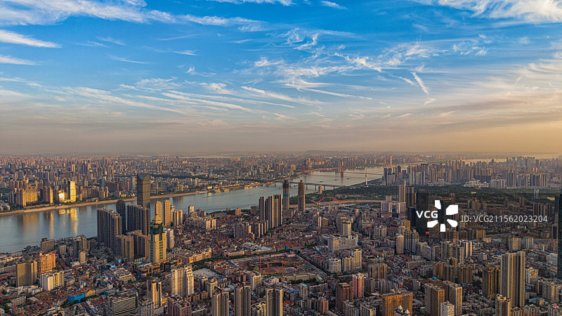 航拍武汉全景图图片素材