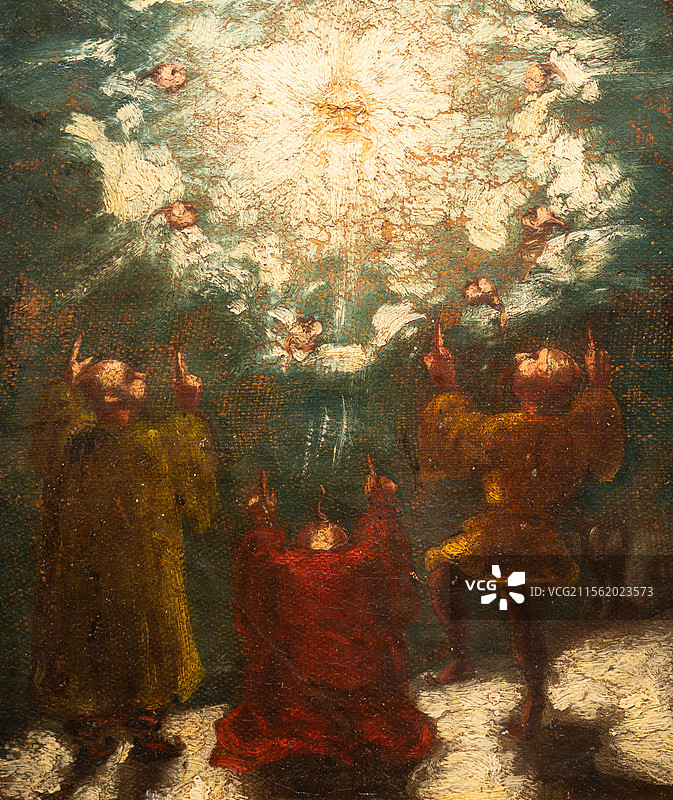 上海博物馆印象派对油画宗教场景 Religious Scene 保罗•塞尚 Paul Cézanne图片素材