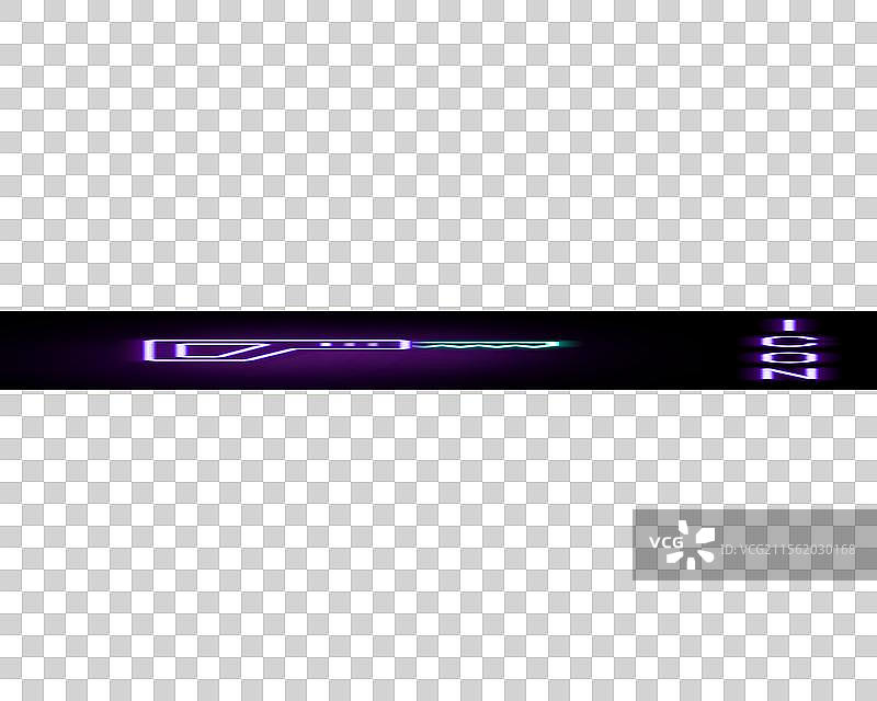 发光的霓虹线往复锯和锯片图片素材