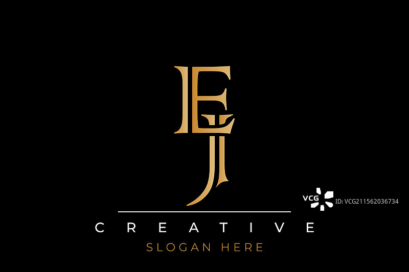 创意的 EJ 奢华标志图片素材