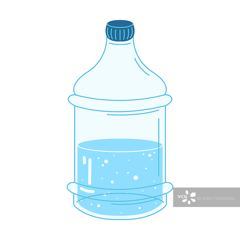 大型塑料水容器，带蓝色盖子图片素材